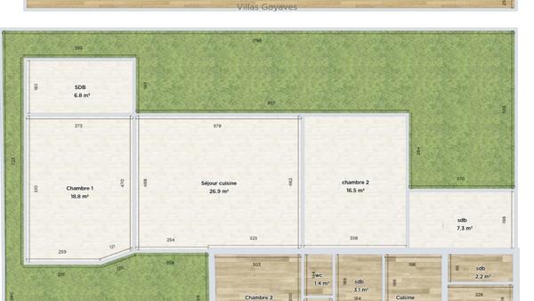 SAINTE CLOTILDE (97490) - A vendre 2 maisons mitoyennes T3 + T4 sur parcelle de 501 m²