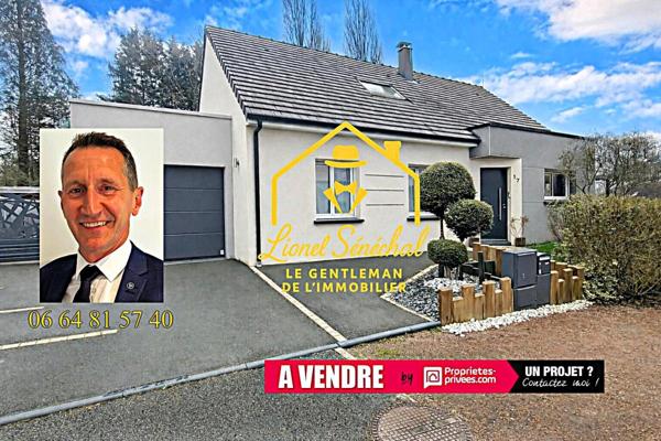 Maison contemporaine lumineuse et peu énergivore de 6 pièces de 120 m2 sur une parcelle de plus de 500 m2