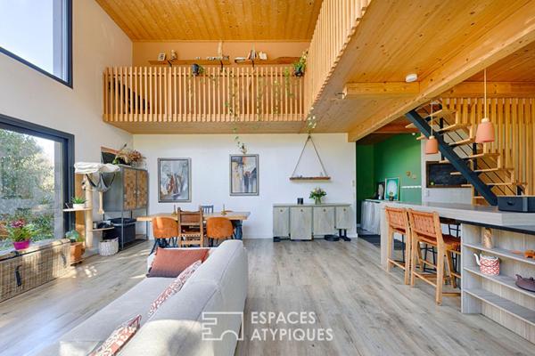 Maison contemporaine en bois au coeur de Berchères sur Vesgre