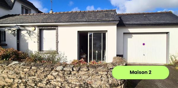 Ensemble de deux maisons à Caudan, à 20 min des plages