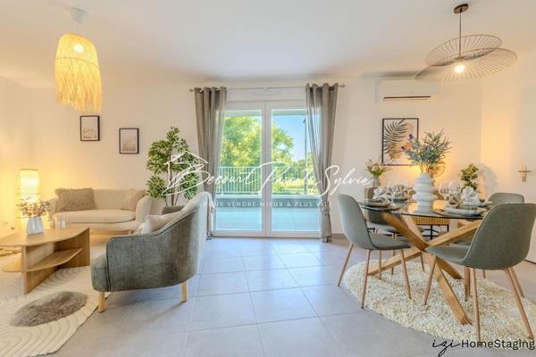 BAISSE DE PRIX. T3- 74,71 m² Idéalement situé: 265 000  avec 2 terrasses et jardin , double garage. Très Grand confort MONTEUX (84170)