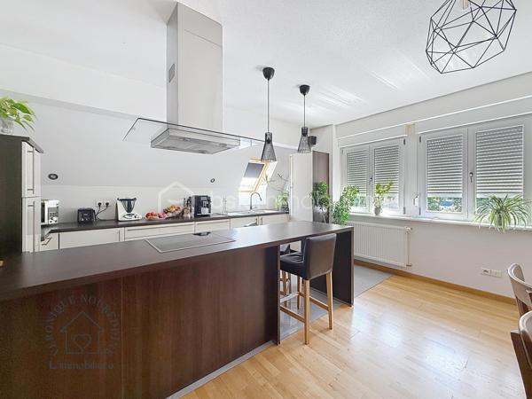 Au cœur d'une petite copropriété bien entretenue et à faibles charges, découvrez ce superbe duplex impeccable, baigné de lumière. Idéalement situé à Saverne, à proximité de la gare, des axes autoroutiers et des commodités, il allie le confort du moderne à de magnifiques volumes.

Les atouts du bien :
 Espace de vie lumineux : Une grande pièce de vie baignée de lumière naturelle, parfaite pour recevoir, complétée par une cuisine ouverte entièrement équipée et fonctionnelle, en état irréprochable.
 Rez-de-chaussée complet : Une belle et grande chambre parentale au rez-de-chaussée, ainsi qu’une salle d'eau moderne et fonctionnelle.
 Étage & Espaces modulables : Un grand palier équipé d'un placard toute hauteur, desservant deux chambres confortables, ainsi qu'une mezzanine supplémentaire (actuellement espace de stockage, pouvant faire office de coin lecture, bureau ou chambre d'enfant).
 Extérieur & Annexes exceptionnels : Profitez d'un agréable espace jardin pour vos soirées d'été. 
Le bien dispose également de deux places de parking privatives et de deux grands garages.
Les + qui font la différence :
 Excellent DPE (très bonne performance énergétique).
 Petite copropriété bien entretenue et à faibles charges.
 Emplacement stratégique : Gare et autoroute à 5min