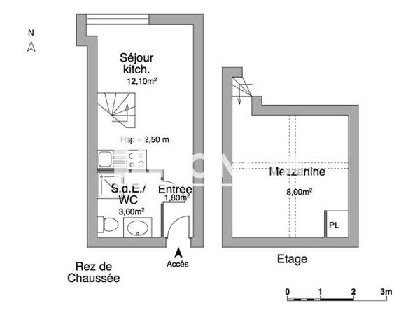 Location Studio 25.5 m² - 10 RUE MARECHAL DE L.TASSIGNY Le Havre 76600