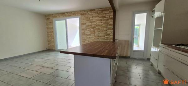 4 chambres - Grande pièce de vie - Jardin