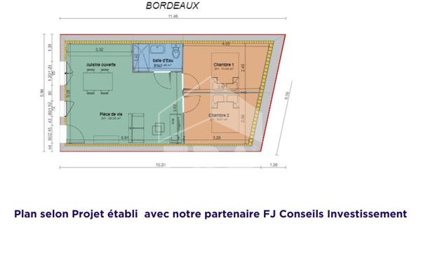 Appartement rénové Bordeaux 4 pièce(s) 49.10 m2