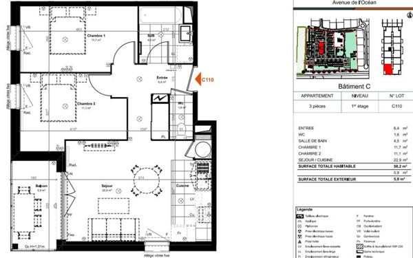 Appartement à vendre    3 pièces •  Saint-Paul-lès-Dax