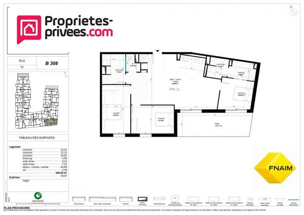 Appartement  4 pièce(s) 100.92 m2
