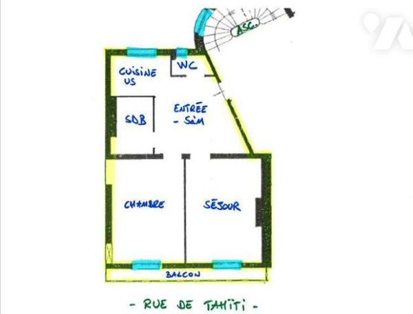 PARIS 12 / DAUMESNIL - APPARTEMENT 2 PIÈCES BIS RÉNOVÉ EN ÉTAGE ÉLEVÉ AVEC BALCON + CAVE