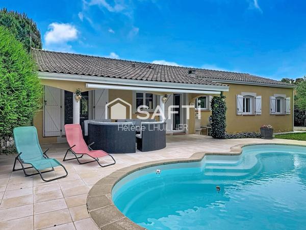 FONSORBES – Villa T5 de 127m² plain-pied avec piscine, garage et carport.