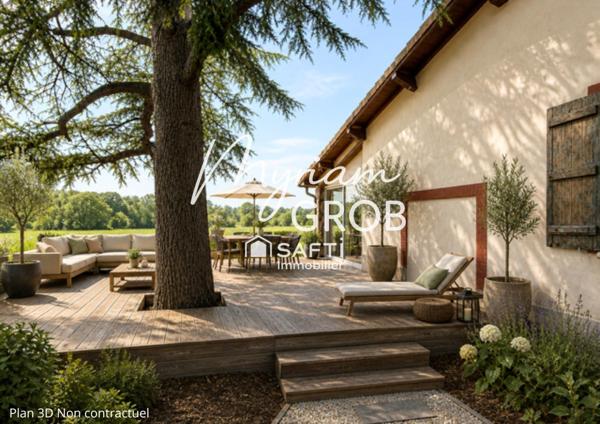 Propriété de 185 m2 avec nature à perte de vue aux pied des coteaux du Fau- Montauban