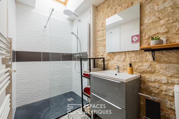 Ancien chai rénové et sa maison charentaise