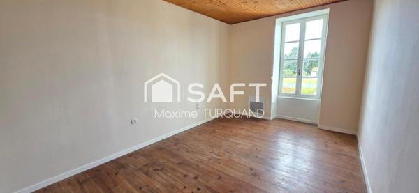 Maison 60m², 2 chambres, 130m² de terrain.