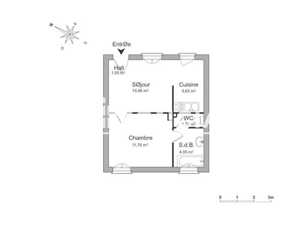 Location Appartement meublé 2 pièces 34.69 m² - 18 RUE MALATIRE Rouen 76000