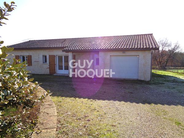 Maison de plain-pied avec 3 chambres, garage et jardin