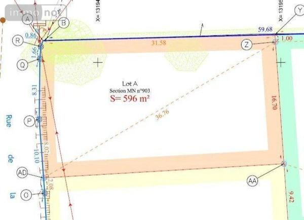 Terrain à Batir à vendre à Bains-sur-Oust en Ille-et-Vilaine (35600), ref : 143/250TA BOURG