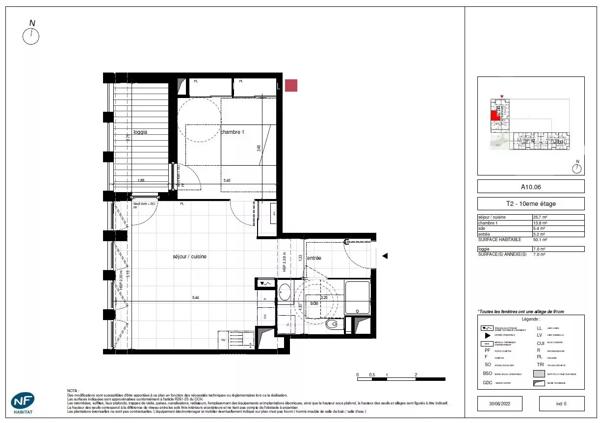 LYON – appartement neuf 2 pièces, avec loggia et parking