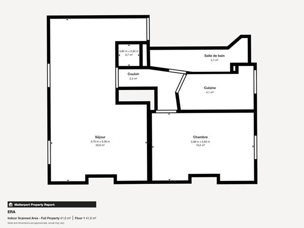 Appartement Paris 2 pièce(s) 43.95 m2