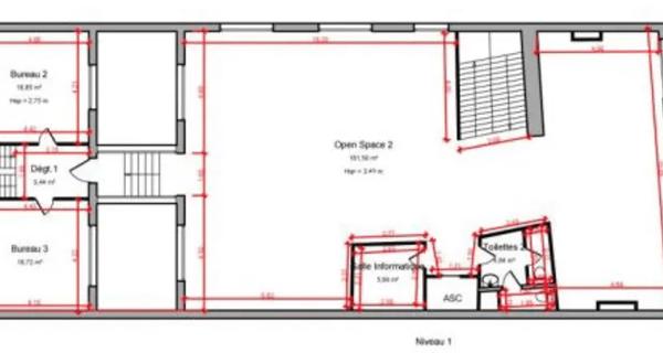 Location Local commercial 817.57 m² - Levallois-perret 92300