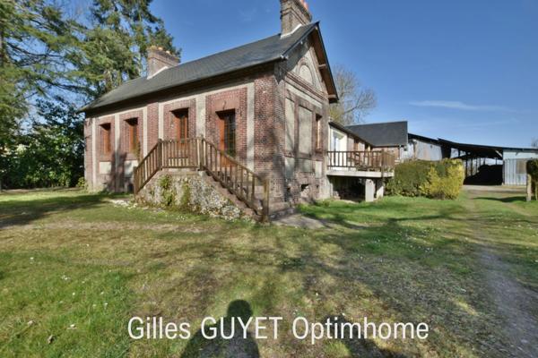 15MN de BERNAY, MAISON ATYPIQUE, T6, 122M² 180000€ 1,68Hectares de terrain avec dépendances et étang. (27)