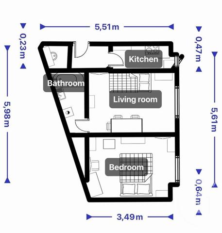 Appartement F2 à vendre  2 pièces - 31,83 m2 PARIS - 75015