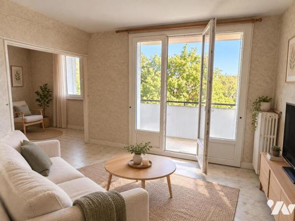 Appartement T4 4° étage avec ascenseur avec balcon et stationnement sécurisé