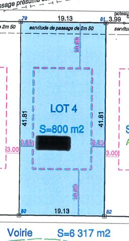 Terrain de 800m2 sur ANSE BERTRAND