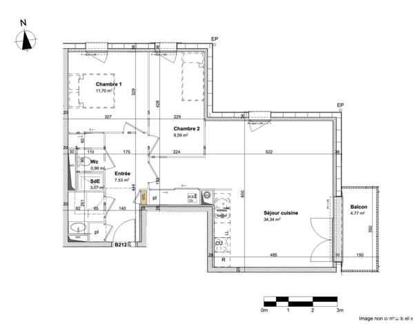 Appartement 3 pièces de 67 m² à Cormelles-le-Royal (14123)