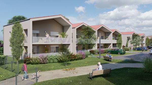Attignat centre village T3 neuf avec jardin privatif