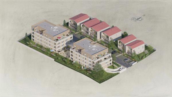 Attignat centre village T3 neuf avec jardin privatif