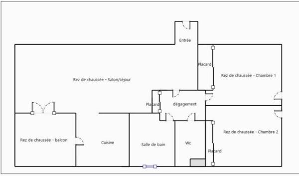 Appartement 3 pièces 68 m2 en RDC avec vue dégagée