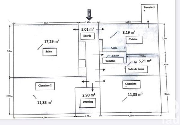 Appartement à vendre 3 pièces 64 m² Saint-André-les-Vergers