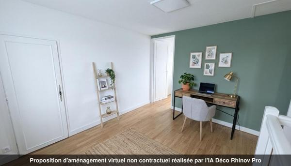 Maison 3 chambres, garage et jardin.