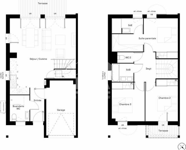 Seignosse - Vente Maison T4 avec garage- Cadre Paisible