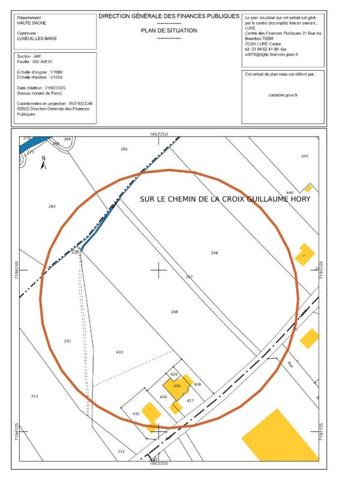Terrain constructible  6704 m2 Luxeuil