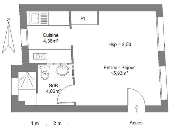 Location Studio 24.35 m² - 16 RUE DU MARTINET Tarbes 65000
