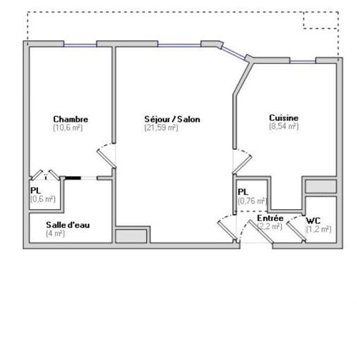 Appartement à vendre 2 pièces 49 m² Courbevoie