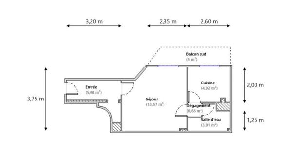 POUR INVESTISSEURS : STUDIO AVEC BALCON - PASTEUR