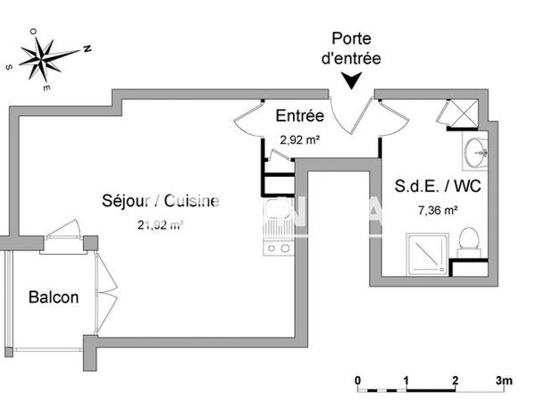 Location Studio 32.2 m² - AVENUE DEVALUY Toulon 83100