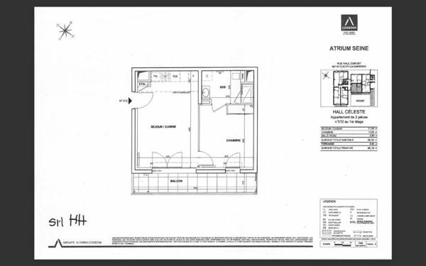 Appartement à vendre    2 pièces •  Clichy