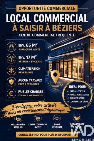 Boutique/Local commercial à vendre 85 m² Béziers