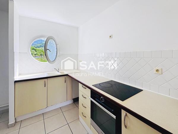 Appartement T3 traversant avec son jardin, vue mer.