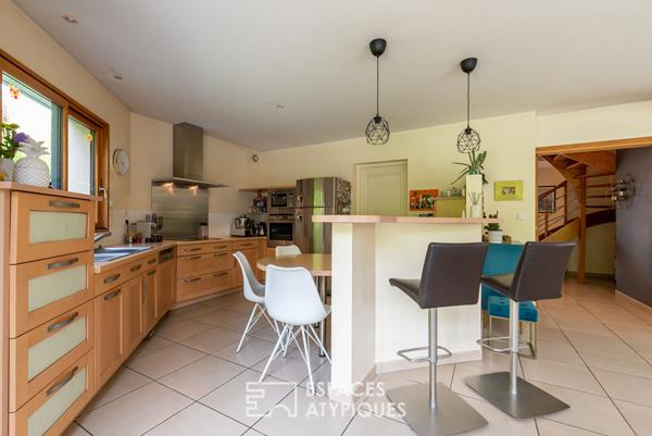 Vaste contemporaine familiale avec piscine