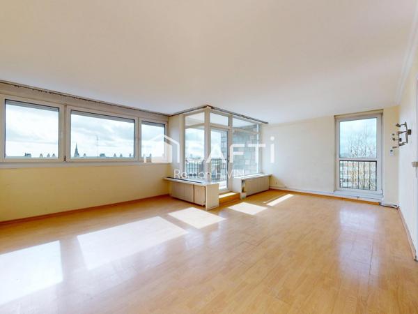 Appartement T4 lumineux avec balcon, garage, cave