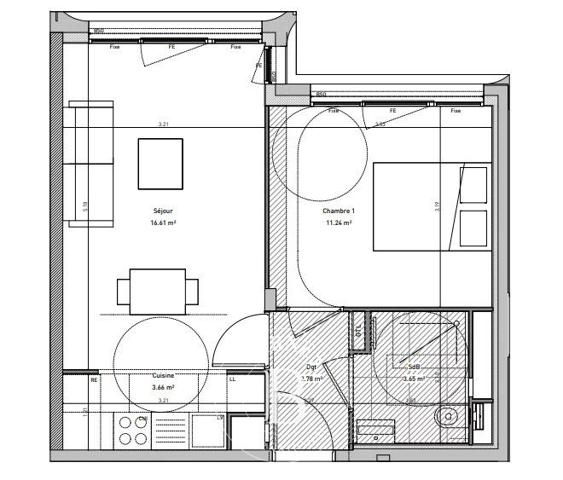 Paris 20ème, Appartement 1 Chambre -  38 m² à vendre