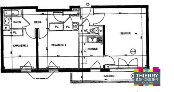 Appartement 3 pièces - 44300 Nantes -  Pont du Cens - Petit port