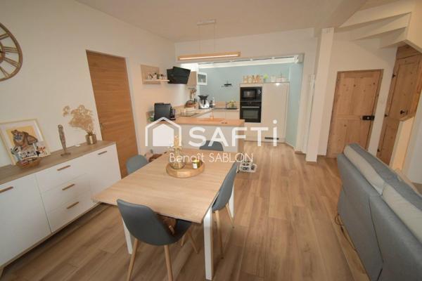 Maison 73m², 2 chambres, jardin, rénovée avec goût