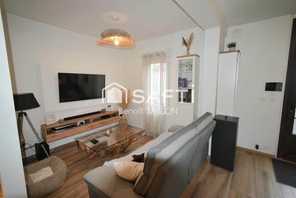 Maison 73m², 2 chambres, jardin, rénovée avec goût