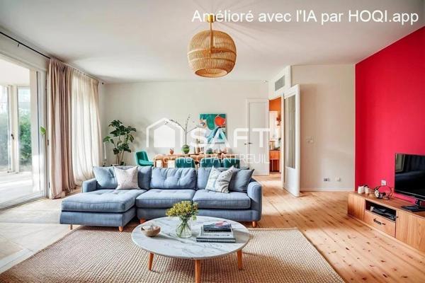 BRON : Rare et exceptionnel rez-de-jardin avec veranda et grand jardin privatif