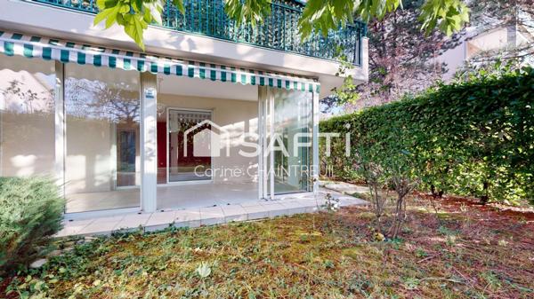 BRON : Rare et exceptionnel rez-de-jardin avec veranda et grand jardin privatif