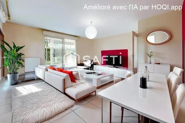 BRON : Rare et exceptionnel rez-de-jardin avec veranda et grand jardin privatif